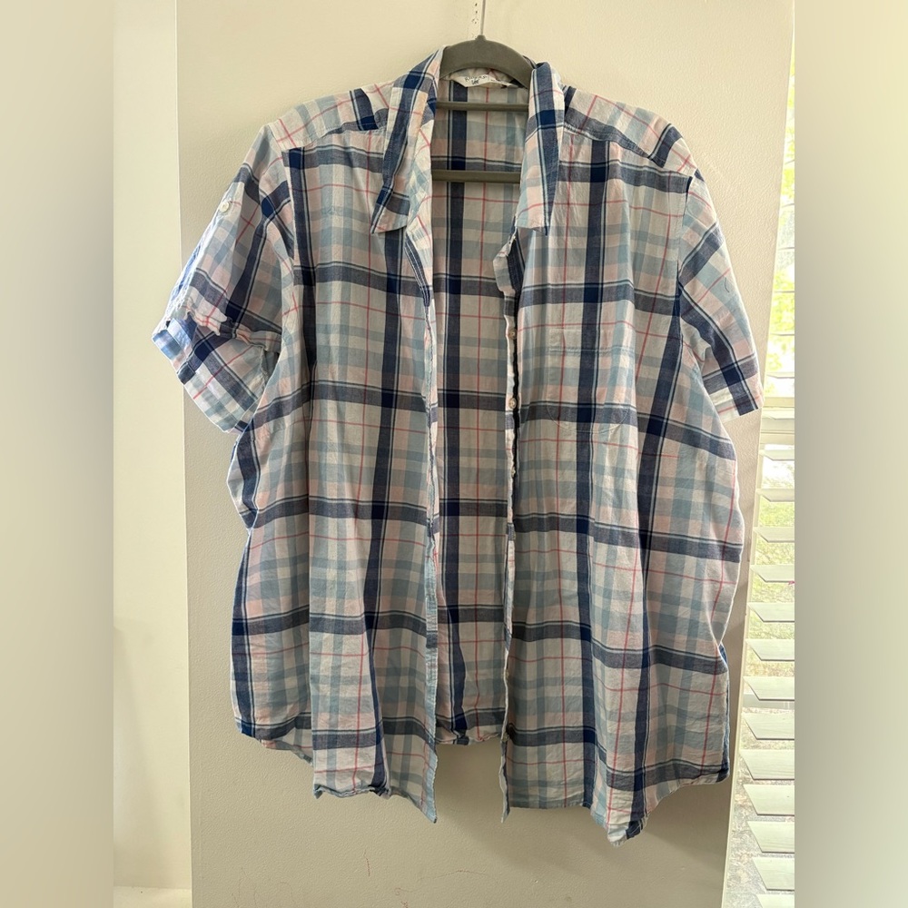 Lee Men's Multicolor Plaid Button Down Shirt